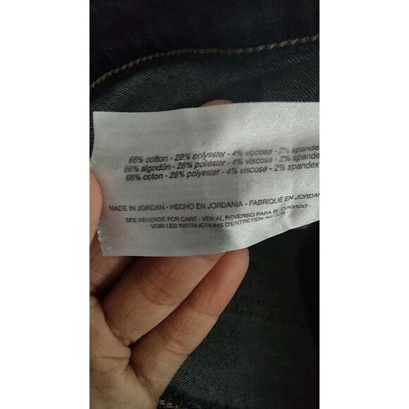 Bandolino Pull On Elastic Waist Boho 70s Retro Flared Side Slit Jeans Size 12 - Picture 4 of 7